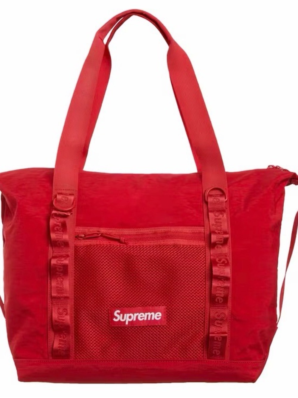 Supreme Red Mesh Front Tote